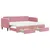 Produktbild 2 för Dagbädd utdragbar med lådor rosa 80x200 cm sammet