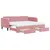 Produktbild 2 för Dagbädd utdragbar med lådor rosa 90x200 cm sammet