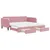 Produktbild 2 för Dagbädd utdragbar med lådor rosa 100x200 cm sammet