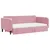 Produktbild 3 för Dagbädd utdragbar med lådor rosa 100x200 cm sammet
