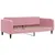Produktbild 4 för Dagbädd utdragbar med lådor rosa 100x200 cm sammet