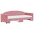 Produktbild 3 för Dagbädd utdragbar med madrasser rosa 80x200 cm sammet