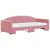 Produktbild 3 för Dagbädd utdragbar med madrasser rosa 90x200 cm sammet