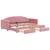 Produktbild 2 för Dagbädd utdragbar med lådor rosa 80x200 cm sammet