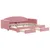 Produktbild 2 för Dagbädd utdragbar med lådor rosa 90x200 cm sammet