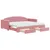 Produktbild 2 för Dagbädd utdragbar med lådor rosa 90x200 cm sammet