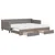 Produktbild 2 för Dagbädd utdragbar med lådor taupe 90x200 cm tyg
