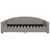 Produktbild 7 för Dagbädd utdragbar med lådor taupe 90x200 cm tyg
