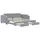 Dagbädd utdragbar med lådor ljusgrå 90x200 cm tyg