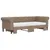 Produktbild 3 för Dagbädd utdragbar med madrasser cappuccino 90x200 cm konstläder