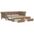 Produktbild 2 för Dagbädd utdragbar med madrasser cappuccino 90x200 cm konstläder