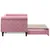 Produktbild 4 för Dagbädd utdragbar rosa 80x200 cm sammet