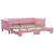 Produktbild 2 för Dagbädd utdragbar rosa 90x200 cm sammet