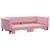 Produktbild 3 för Dagbädd utdragbar rosa 90x200 cm sammet