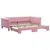 Produktbild 2 för Dagbädd utdragbar rosa 100x200 cm sammet