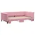 Produktbild 3 för Dagbädd utdragbar rosa 100x200 cm sammet