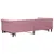 Produktbild 5 för Dagbädd utdragbar rosa 100x200 cm sammet