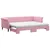 Produktbild 2 för Dagbädd utdragbar med madrasser rosa 80x200 cm sammet