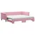 Produktbild 2 för Dagbädd utdragbar med madrasser rosa 90x200 cm sammet