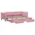 Produktbild 2 för Dagbädd utdragbar med lådor rosa 80x200 cm sammet