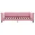 Produktbild 7 för Dagbädd utdragbar med lådor rosa 80x200 cm sammet