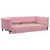 Produktbild 3 för Dagbädd utdragbar med lådor rosa 90x200 cm sammet