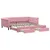 Produktbild 2 för Dagbädd utdragbar med lådor rosa 100x200 cm sammet