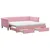 Produktbild 2 för Dagbädd utdragbar med lådor rosa 90x200 cm sammet