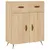 Produktbild 7 för Högskåp sonoma-ek 69,5x34x180 cm konstruerat trä