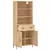 Produktbild 4 för Högskåp sonoma-ek 69,5x34x180 cm konstruerat trä