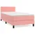 Produktbild 2 för Ramsäng med madrass rosa 90x190 cm sammet