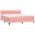 Produktbild 3 för Ramsäng med madrass rosa 180x200 cm sammet