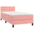 Produktbild 3 för Ramsäng med madrass rosa 100x200 cm sammet