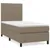 Produktbild 2 för Ramsäng med madrass taupe 90x200 cm tyg