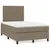 Produktbild 2 för Ramsäng med madrass taupe 120x200 cm tyg