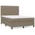 Produktbild 2 för Ramsäng med madrass taupe 140x190 cm tyg
