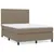 Produktbild 2 för Ramsäng med madrass taupe 140x200 cm tyg