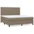 Produktbild 2 för Ramsäng med madrass taupe 160x200 cm tyg