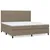 Produktbild 2 för Ramsäng med madrass taupe 200x200 cm tyg