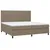 Produktbild 3 för Ramsäng med madrass taupe 200x200 cm tyg