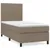 Produktbild 2 för Ramsäng med madrass taupe 100x200 cm tyg