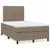 Produktbild 2 för Ramsäng med madrass taupe 120x200 cm tyg