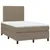 Produktbild 3 för Ramsäng med madrass taupe 120x200 cm tyg