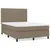 Produktbild 2 för Ramsäng med madrass taupe 140x190 cm tyg