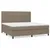 Produktbild 2 för Ramsäng med madrass taupe 200x200 cm tyg