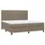 Produktbild 3 för Ramsäng med madrass taupe 200x200 cm tyg