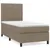 Produktbild 2 för Ramsäng med madrass taupe 100x200 cm tyg