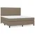 Produktbild 2 för Ramsäng med madrass taupe 160x200 cm tyg