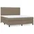 Produktbild 2 för Ramsäng med madrass taupe 180x200 cm tyg