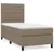 Produktbild 2 för Ramsäng med madrass taupe 90x200 cm tyg